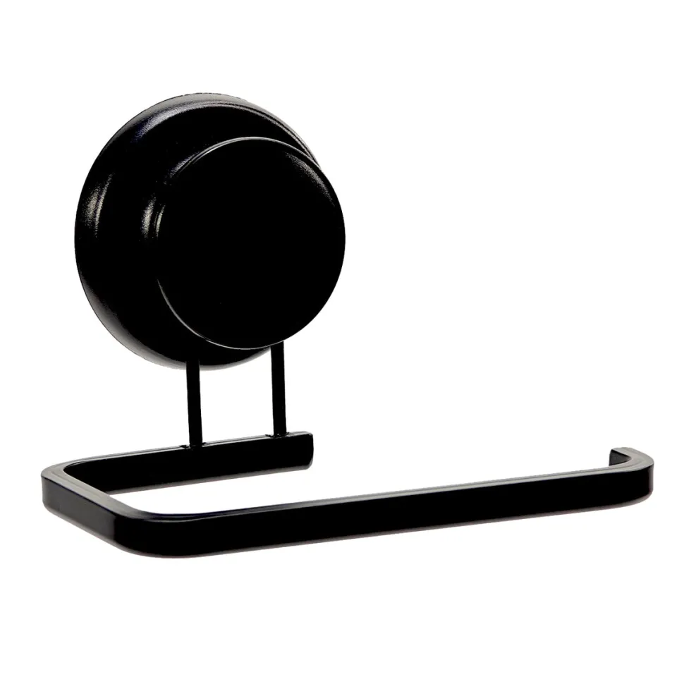 Porta rotolo con Ventosa in Alluminio nero Linea Tahoma Black