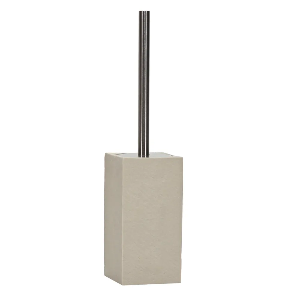 Portascopino con scopino Effetto Materico Beige