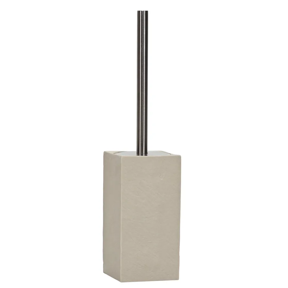 Portascopino con scopino Effetto Materico Beige