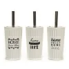 Portascopino con Scopino in Ceramica Bianco Home Sweet Home