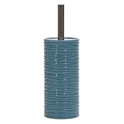 Portascopino con Scopino in Ceramica Carta da Zucchero Finitura a rilievo Effetto Ondulato h35 cm