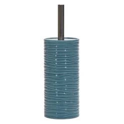 Portascopino con Scopino in Ceramica Carta da Zucchero Finitura a rilievo Effetto Ondulato h35 cm