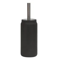 Portascopino con Scopino in Ceramica Nero
