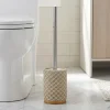 Portascopino con Scopino in Poliresina Beige e bamboo