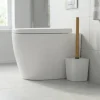 Portascopino con Scopino in Polistirene Bianco con manico in bamboo