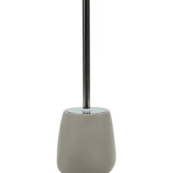 Portascopino con scopino in Stoneware Tortora