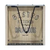 Portatovaglioli Vintage Bistro in Legno e Metallo h5x21x21 cm
