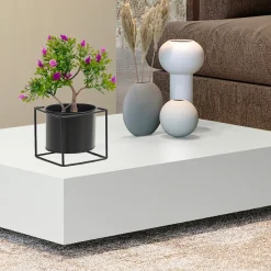 Portavaso in Metallo Nero h13x13x13 cm
