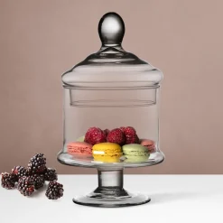Potiche in Vetro con Coperchio Patisserie h23 diametro 13 cm