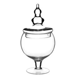 Potiche in Vetro con Coperchio Patisserie h30 diametro 13 cm