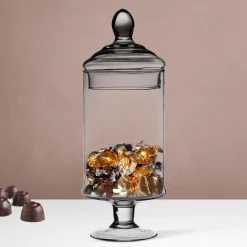 Potiche in Vetro con Coperchio Patisserie h34 diametro 13 cm