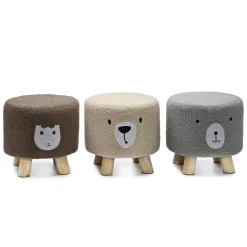 Pouf Animali Teddy effetto peluche h28 cm diametro 28 cm