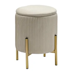 Pouf Contenitore Apribile Crema