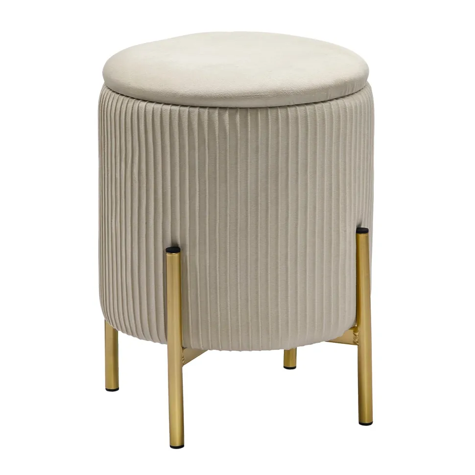 Pouf Contenitore Apribile Crema