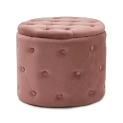 Pouf Contenitore Apribile Rosa