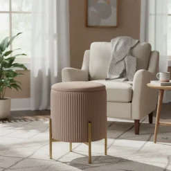 Pouf Contenitore Apribile Tortora