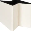 Pouf contenitore beige in ecopelle richiudibile