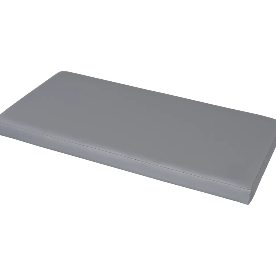 Pouf Contenitore Grigio in ecopelle richiudibile h38x76x38 cm