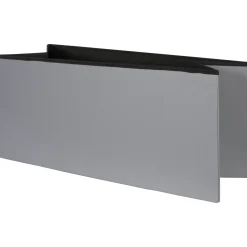 Pouf Contenitore Grigio in ecopelle richiudibile h38x76x38 cm