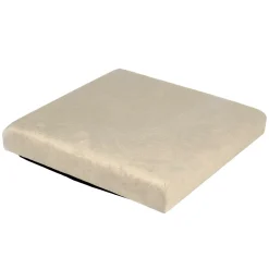 Pouf Contenitore in Velluto Damascato Crema