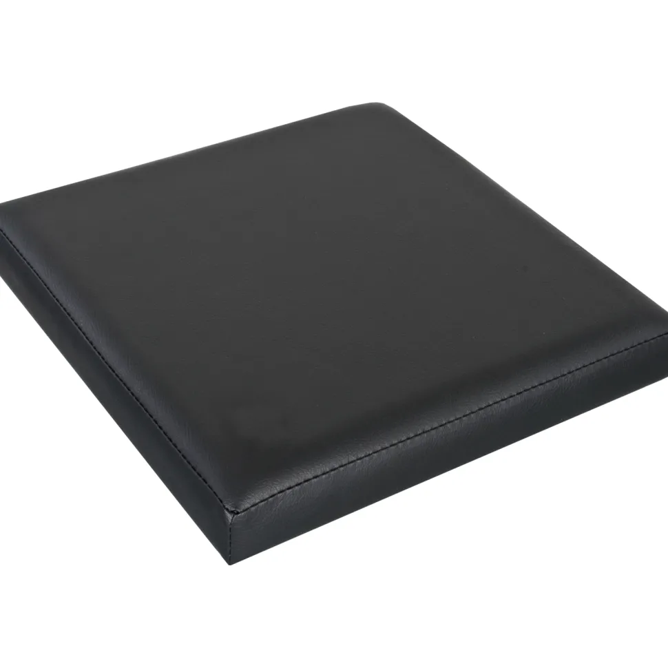 Pouf Contenitore Nero in ecopelle richiudibile h38x38x38 cm