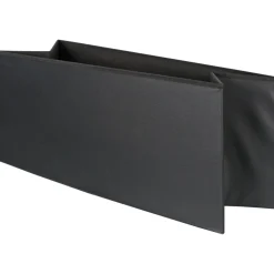 Pouf Contenitore Nero in ecopelle richiudibile h38x76x38 cm