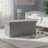 Pouf Contenitore Richiudibile Effetto pelliccia sintetica Grigio