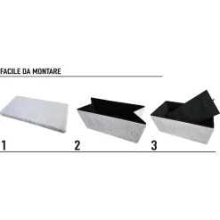 Pouf Contenitore Richiudibile Effetto pelliccia sintetica Bianco