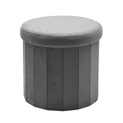 Pouf Contenitore Richiudibile Grigio