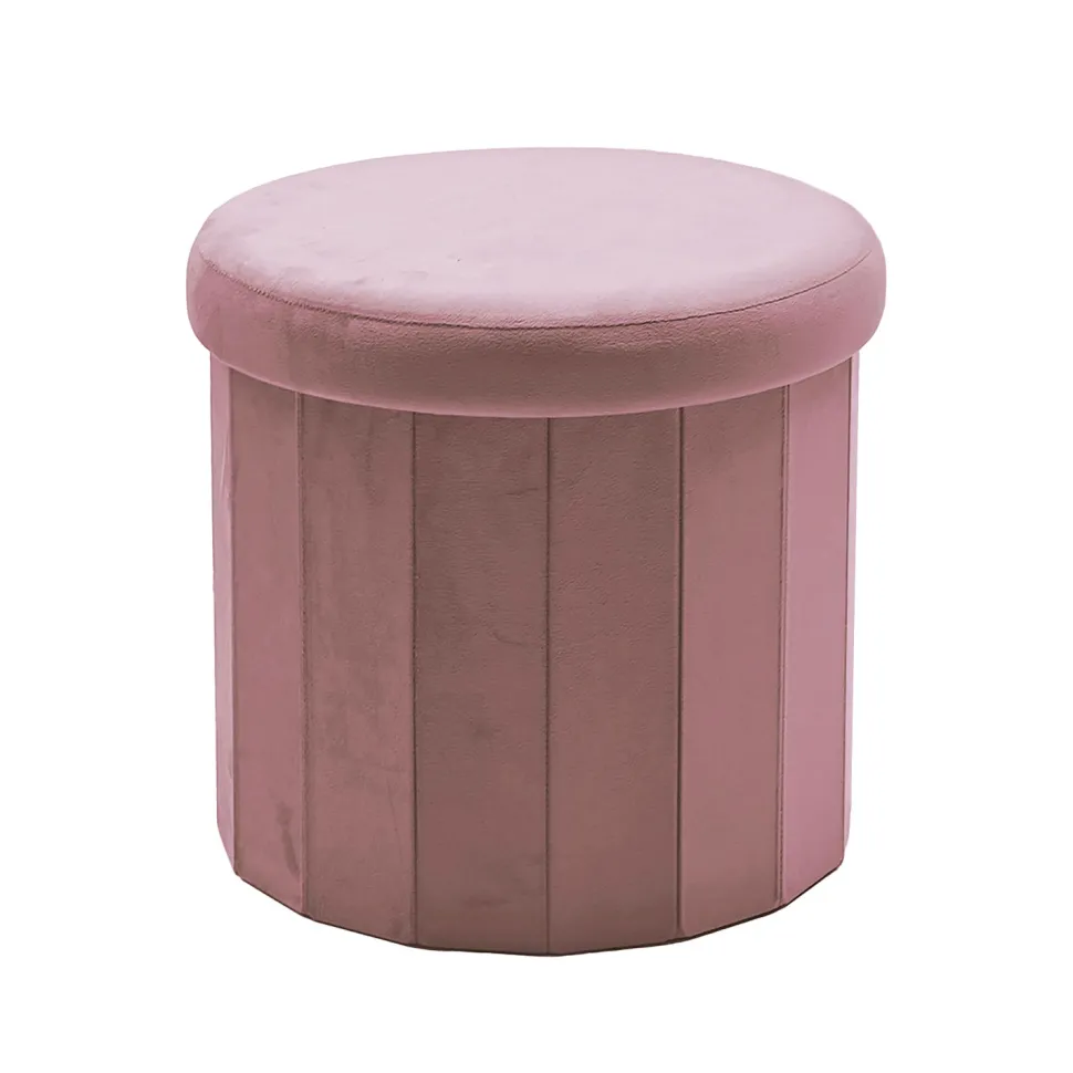 Pouf Contenitore Richiudibile Rosa