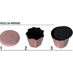Pouf Contenitore Richiudibile Rosa