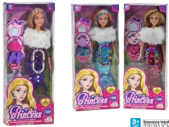 Princess Bambola con Vestito di Paillettes Cangianti e Accessori Moda