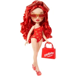 Rainbow High Swim & Style Fashion Doll con Pareo luccicante e Accessori