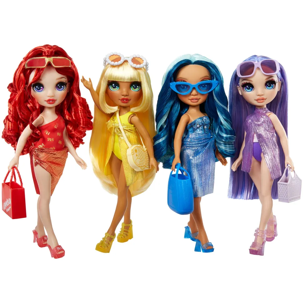 Rainbow High Swim & Style Fashion Doll con Pareo luccicante e Accessori