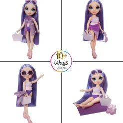 Rainbow High Swim & Style Fashion Doll con Pareo luccicante e Accessori