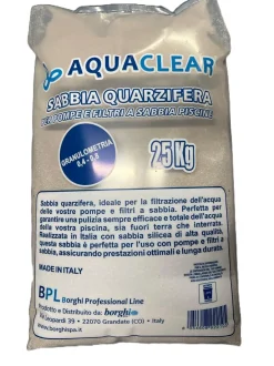 Sabbia Quarzifera 25 kg Granulometria 0,4–0,8 mm