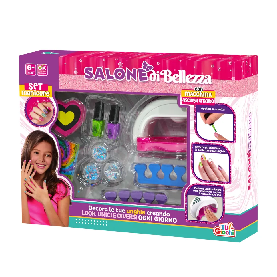 Salone di Bellezza Set Manicure con Macchina asciuga smalto