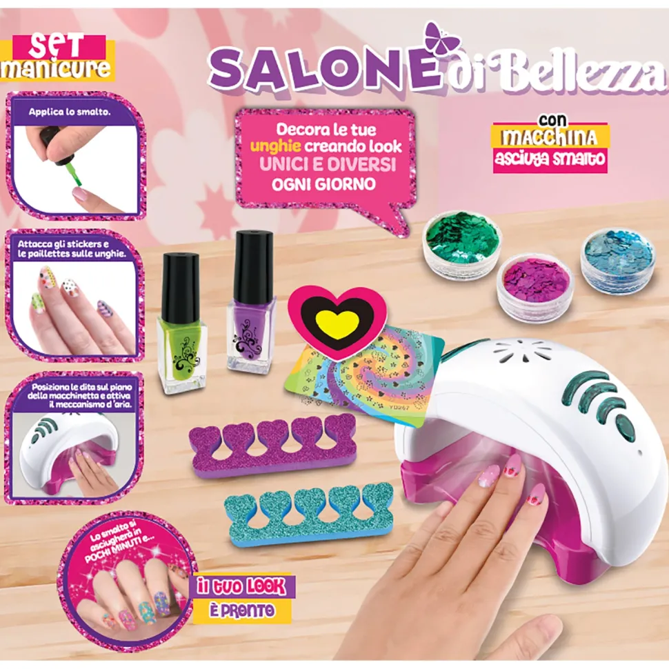 Salone di Bellezza Set Manicure con Macchina asciuga smalto