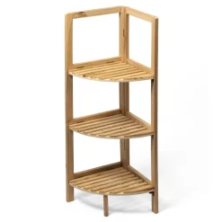 Scaffale Angolare Multiuso in legno 3 ripiani Linea Woodhandy