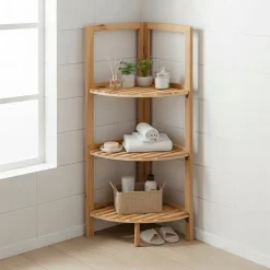 Scaffale Angolare Multiuso in legno 3 ripiani Linea Woodhandy