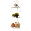 Scaffale angolare Salvaspazio in metallo bianco con 3 ripiani Florienne