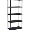 Scaffale a 5 ripiani Nero Linea Tempo