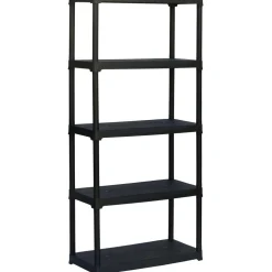 Scaffale a 5 ripiani Nero Linea Tempo