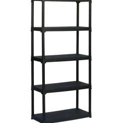 Scaffale a 5 ripiani Nero Linea Tempo