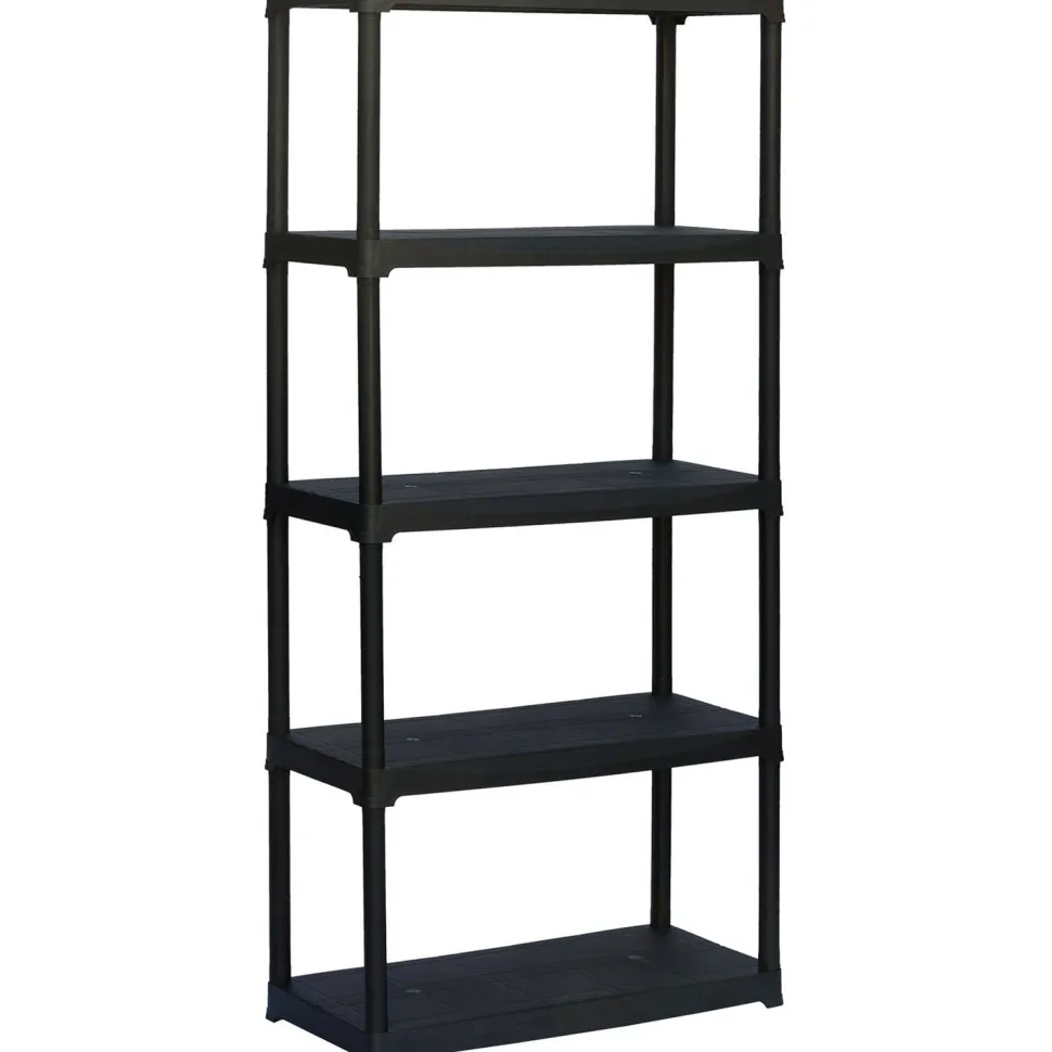 Scaffale a 5 ripiani Nero Linea Tempo