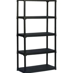 Scaffale a 5 ripiani Nero Linea Tempo