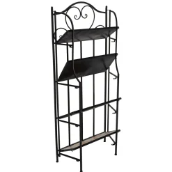 Scaffale Mosaico in metallo nero con 4 ripiani