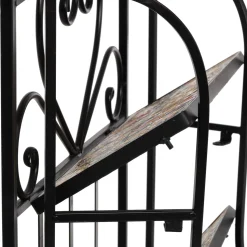 Scaffale Mosaico in metallo nero con 4 ripiani