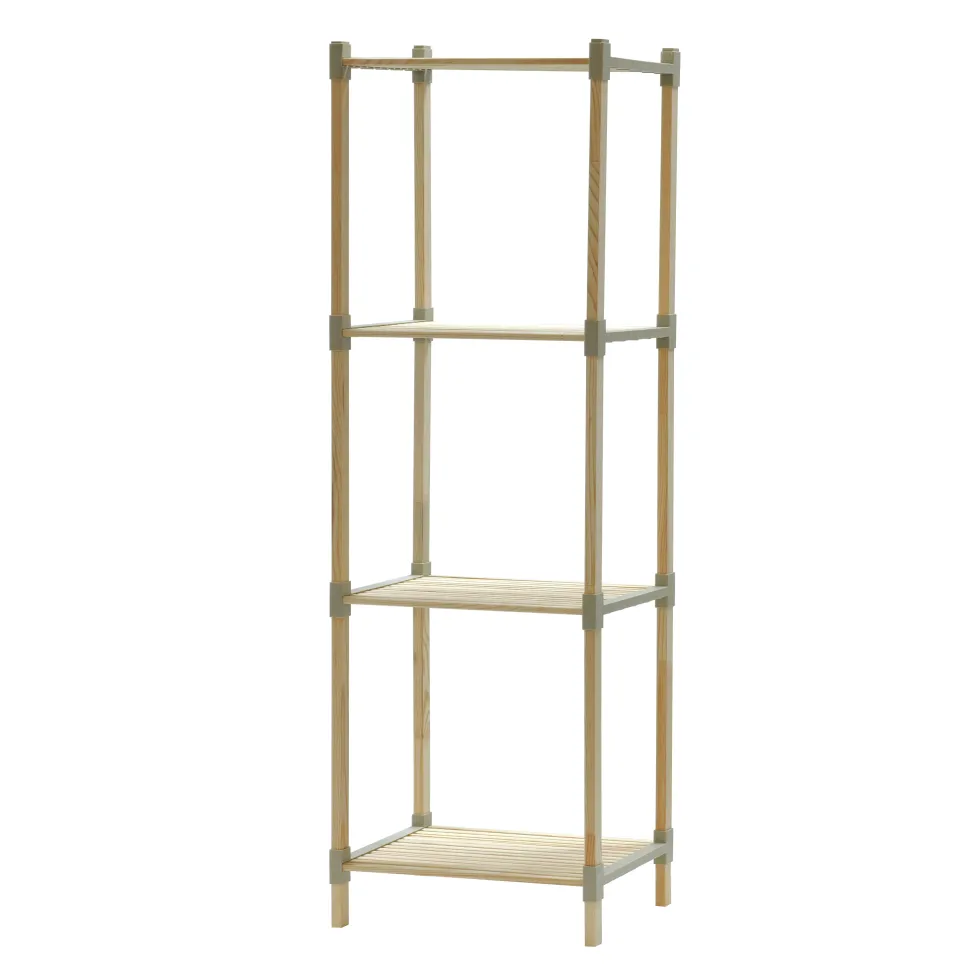 Scaffale Multiuso in legno 4 ripiani FixWood