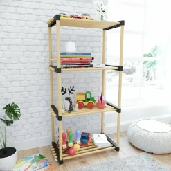 Scaffale Multiuso 4 ripiani in legno Linea Woodpine